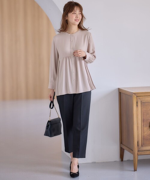 【セール】【洗える】サイドバックルタックテーパード パンツ（その他パンツ）｜any SiS（エニィスィス）