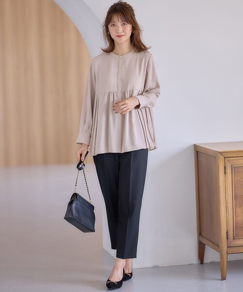 【セール】【洗える】サイドバックルタックテーパード パンツ（その他パンツ）｜any SiS（エニィスィス）