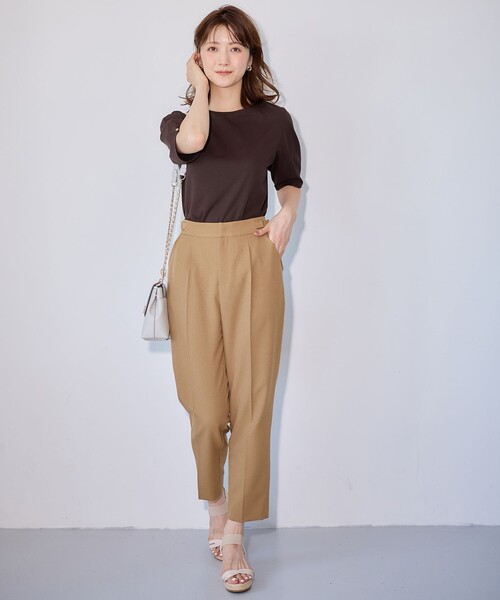 【セール】【洗える】サイドバックルタックテーパード パンツ（その他パンツ）｜any SiS（エニィスィス）