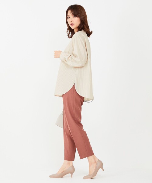 【セール】【洗える】サイドバックルタックテーパード パンツ（その他パンツ）｜any SiS（エニィスィス）