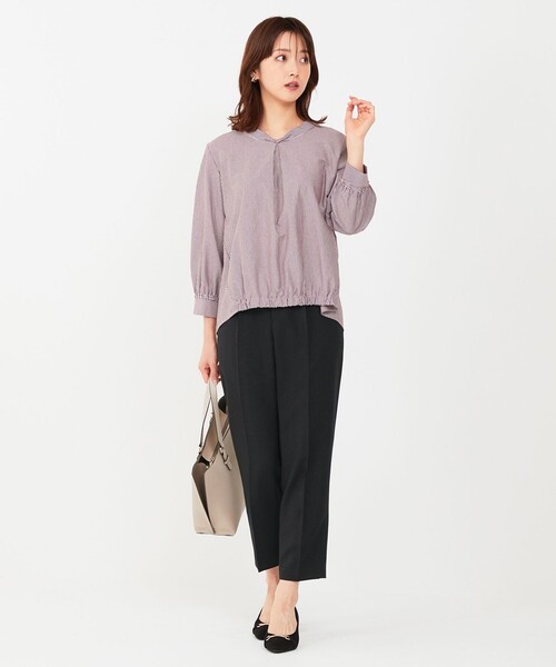 【セール】【洗える】サイドバックルタックテーパード パンツ（その他パンツ）｜any SiS（エニィスィス）