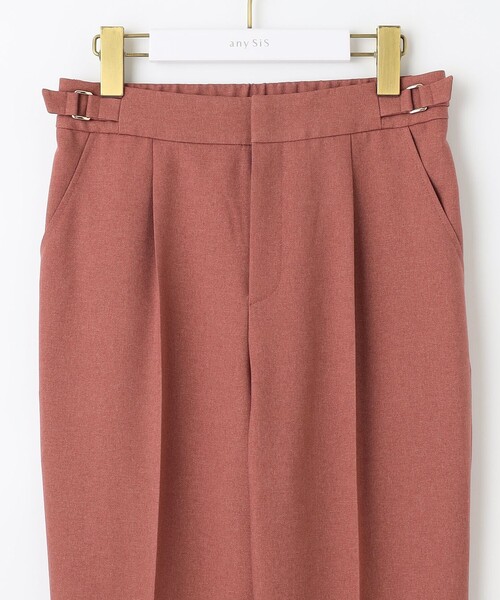 【セール】【洗える】サイドバックルタックテーパード パンツ（その他パンツ）｜any SiS（エニィスィス）