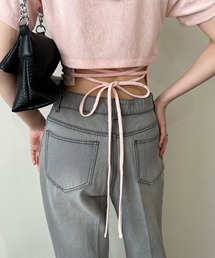 EPIMI E'PIMMY | バックレースアップコンパクトパイルTシャツ(Tシャツ/カットソー)