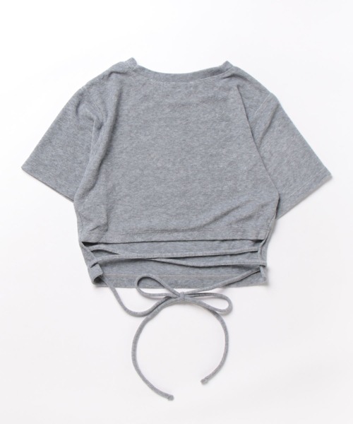 EPIMI E'PIMMY（エピミエピミー）の「バックレースアップコンパクトパイルTシャツ（Tシャツ/カットソー・レディース・ピンクベージュ/オフホワイト/グレー・MEDIUM）」の12枚目の写真