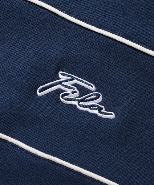 FILA(フィラ)の「【FILA/フィラ】リブライン ビッグシルエット ハーフジップ ロゴ プルオーバー(スウェット・メンズ・コバルトブルー/ブラック/ダークカーキ・L/M/LL)」の22枚目の写真