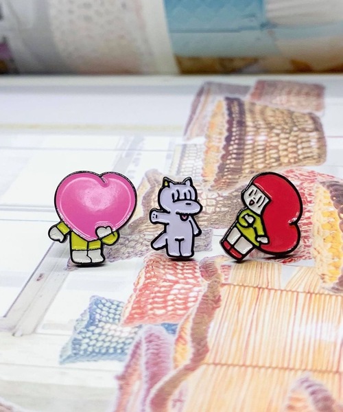 BUTTON＆CUFFLINKS　マムアンちゃん　イヤリング コトモノマルシェオリジナルブランド「BUTTON&CUFFLINKS」がマムアンと