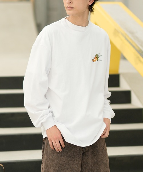 TOY　MACHINE（トイ　マシーン）の「【ムラサキスポーツ限定】TOY MACHINE/トイマシーン ロンT/長袖 ビッグシルエット バックプリント MTMFDLT2（Tシャツ/カットソー・メンズ・オレンジ/ホワイト/ブラック・L/XL/M）」の4枚目の写真