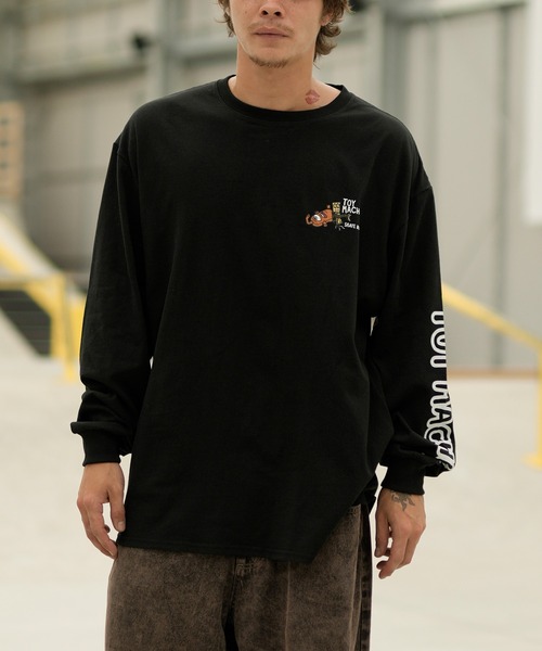 TOY　MACHINE（トイ　マシーン）の「【ムラサキスポーツ限定】TOY MACHINE/トイマシーン ロンT/長袖 ビッグシルエット バックプリント MTMFDLT2（Tシャツ/カットソー・メンズ・オレンジ/ホワイト/ブラック・L/XL/M）」の11枚目の写真