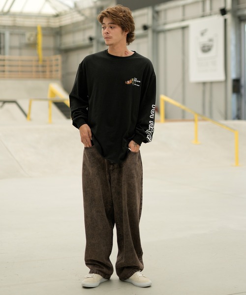 TOY　MACHINE（トイ　マシーン）の「【ムラサキスポーツ限定】TOY MACHINE/トイマシーン ロンT/長袖 ビッグシルエット バックプリント MTMFDLT2（Tシャツ/カットソー・メンズ・オレンジ/ホワイト/ブラック・L/XL/M）」の14枚目の写真