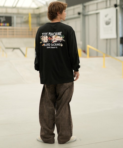 TOY　MACHINE（トイ　マシーン）の「【ムラサキスポーツ限定】TOY MACHINE/トイマシーン ロンT/長袖 ビッグシルエット バックプリント MTMFDLT2（Tシャツ/カットソー・メンズ・オレンジ/ホワイト/ブラック・L/XL/M）」の15枚目の写真