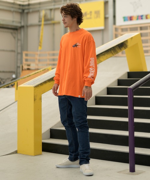 TOY　MACHINE（トイ　マシーン）の「【ムラサキスポーツ限定】TOY MACHINE/トイマシーン ロンT/長袖 ビッグシルエット バックプリント MTMFDLT2（Tシャツ/カットソー・メンズ・オレンジ/ホワイト/ブラック・L/XL/M）」の20枚目の写真