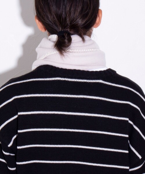 TWEED MILL（ツイードミル）の「【TWEED MILL/ツイードミル】GLOSTER別注 FLEECE SCARF Blanket Stitch（マフラー・メンズ・イエロー/オフホワイト/オリーブ/チャコールグレー/ライトグレー/ブラック・FREE）」の22枚目の写真