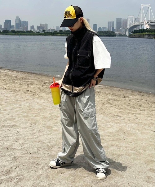 sedacle（セダクル）の「ジグザグステッチナイロンベスト（ベスト・メンズ・ブルー/ブラック・MEDIUM/LARGE）」の16枚目の写真