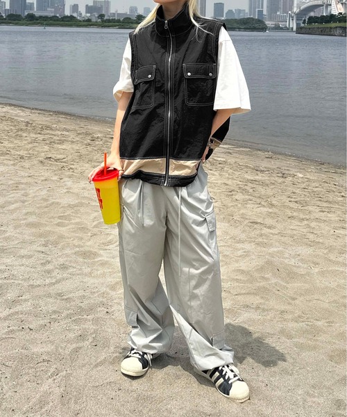 sedacle（セダクル）の「ジグザグステッチナイロンベスト（ベスト・メンズ・ブルー/ブラック・MEDIUM/LARGE）」の19枚目の写真