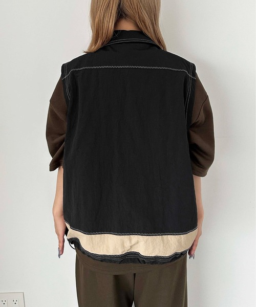 sedacle（セダクル）の「ジグザグステッチナイロンベスト（ベスト・メンズ・ブルー/ブラック・MEDIUM/LARGE）」の22枚目の写真