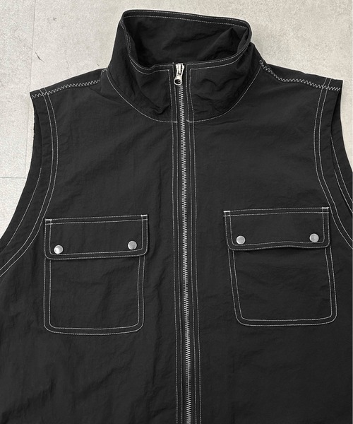 sedacle（セダクル）の「ジグザグステッチナイロンベスト（ベスト・メンズ・ブルー/ブラック・MEDIUM/LARGE）」の5枚目の写真