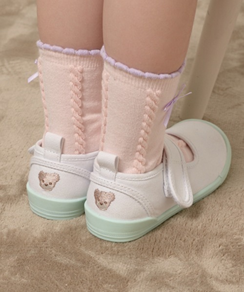 パカっとひらいて履きやすい】上履き（スニーカー）｜Lycee mine