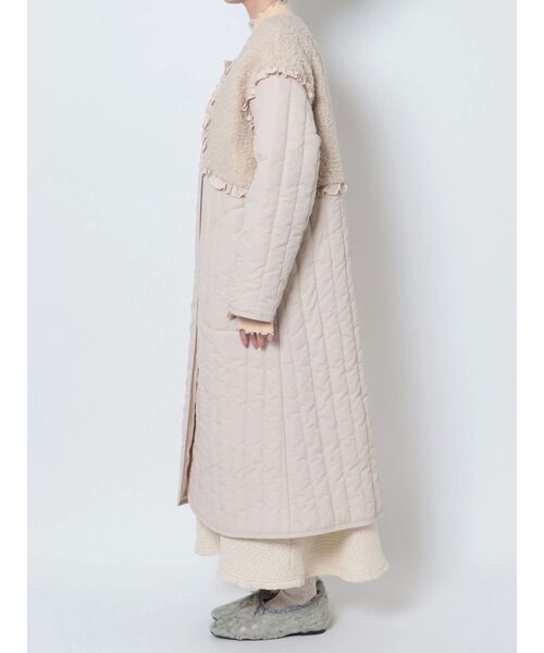 merry jenny（メリージェニー）の「ボアコンビキルトコート（ステンカラーコート・レディース・ブラック/アイボリー・FREE）」の14枚目の写真