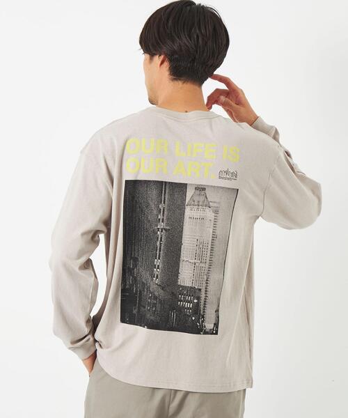 Manhattan Portage（マンハッタンポーテージ）の「＜Manhattan Portage＞フォト Tシャツ（Tシャツ/カットソー・メンズ・ホワイト/ベージュ・S/M/L）」の2枚目の写真