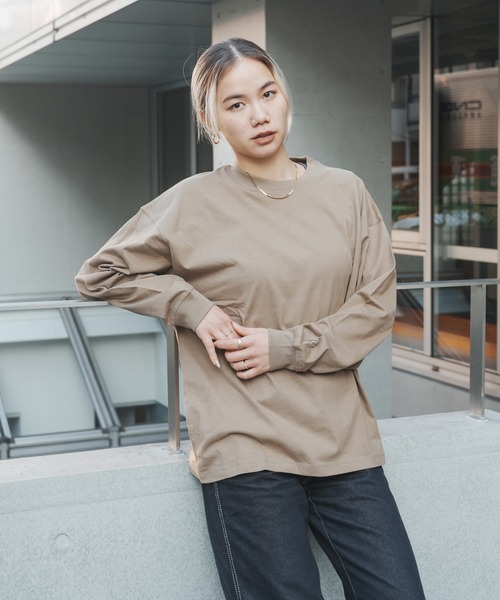 STARTER（スターター）の「【STARTER】スターター 23SS BIG 長袖  ロングスリーブ Tシャツ 1634092（Tシャツ/カットソー・メンズ・モカ/カーキ/ホワイト/ライトグレー/ブラック/ネイビー/ラベンダー/ヘザーグレー・XL/XXL/M/S/L）」の6枚目の写真