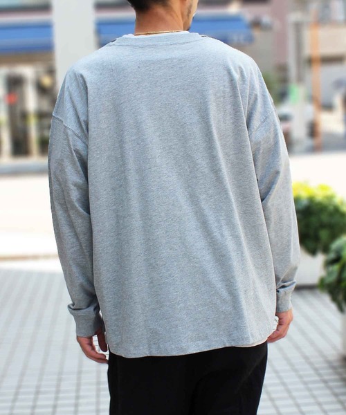 STARTER（スターター）の「【STARTER】スターター 23SS BIG 長袖  ロングスリーブ Tシャツ 1634092（Tシャツ/カットソー・メンズ・モカ/カーキ/ホワイト/ライトグレー/ブラック/ネイビー/ラベンダー/ヘザーグレー・XL/XXL/M/S/L）」の21枚目の写真