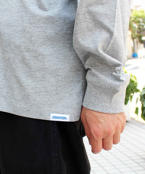 STARTER（スターター）の「【STARTER】スターター 23SS BIG 長袖  ロングスリーブ Tシャツ 1634092（Tシャツ/カットソー・メンズ・モカ/カーキ/ホワイト/ライトグレー/ブラック/ネイビー/ラベンダー/ヘザーグレー・XL/XXL/M/S/L）」の22枚目の写真