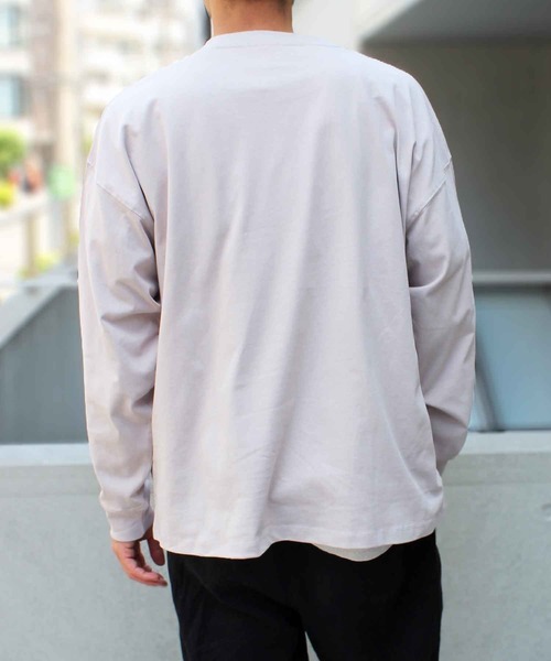 STARTER（スターター）の「【STARTER】スターター 23SS BIG 長袖  ロングスリーブ Tシャツ 1634092（Tシャツ/カットソー・メンズ・モカ/カーキ/ホワイト/ライトグレー/ブラック/ネイビー/ラベンダー/ヘザーグレー・XL/XXL/M/S/L）」の18枚目の写真