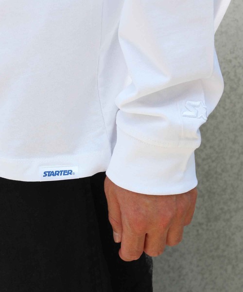 STARTER（スターター）の「【STARTER】スターター 23SS BIG 長袖  ロングスリーブ Tシャツ 1634092（Tシャツ/カットソー・メンズ・モカ/カーキ/ホワイト/ライトグレー/ブラック/ネイビー/ラベンダー/ヘザーグレー・XL/XXL/M/S/L）」の12枚目の写真