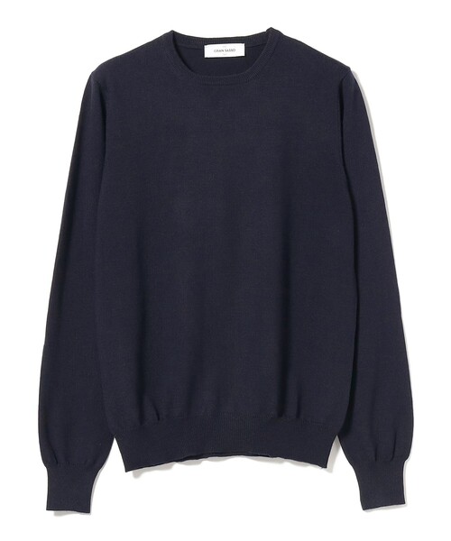 GRAN SASSO ブラッククルーネックセーター　48 GRAN SASSO / 12ゲージ クルーネック ニット（ニット/セーター）｜Gran