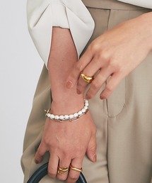 RIVE DROITE | パールチェーンコンビブレス(ブレスレット)