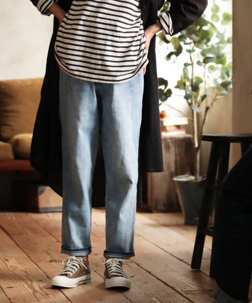 ソウルベリー　サルエルパンツ デニム soulberry デニムでつくった、まるカッコ()パンツ。 レディース