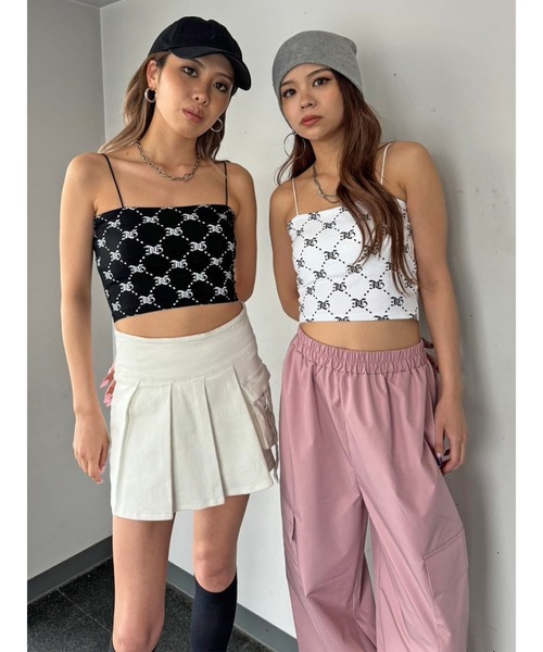 EGOIST（エゴイスト）の「モノグラム柄ビスチェ（キャミソール・レディース・ブラック/ホワイト・FREE）」の6枚目の写真