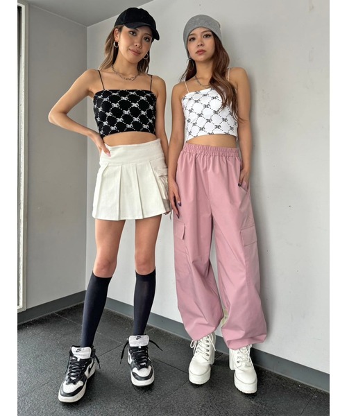 EGOIST（エゴイスト）の「モノグラム柄ビスチェ（キャミソール・レディース・ブラック/ホワイト・FREE）」の7枚目の写真