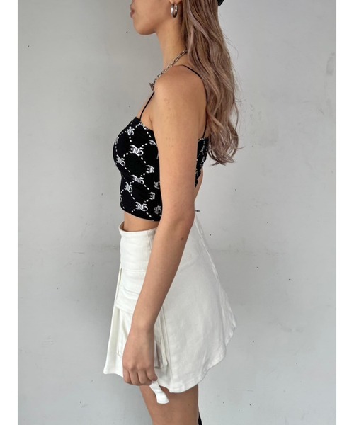 EGOIST（エゴイスト）の「モノグラム柄ビスチェ（キャミソール・レディース・ブラック/ホワイト・FREE）」の10枚目の写真