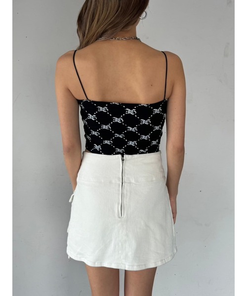 EGOIST（エゴイスト）の「モノグラム柄ビスチェ（キャミソール・レディース・ブラック/ホワイト・FREE）」の11枚目の写真