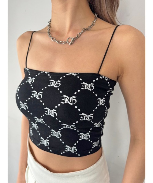 EGOIST（エゴイスト）の「モノグラム柄ビスチェ（キャミソール・レディース・ブラック/ホワイト・FREE）」の12枚目の写真