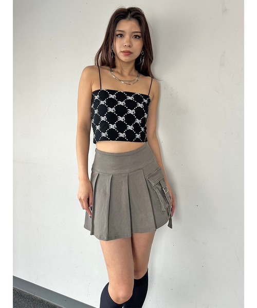 EGOIST（エゴイスト）の「モノグラム柄ビスチェ（キャミソール・レディース・ブラック/ホワイト・FREE）」の14枚目の写真