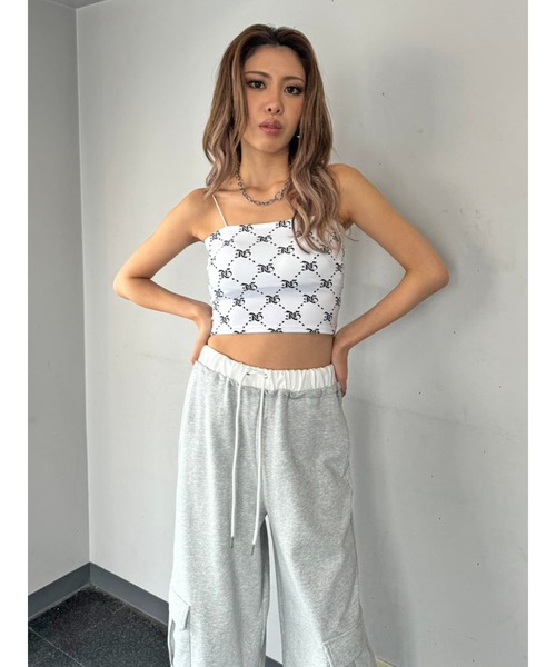 EGOIST（エゴイスト）の「モノグラム柄ビスチェ（キャミソール・レディース・ブラック/ホワイト・FREE）」の16枚目の写真