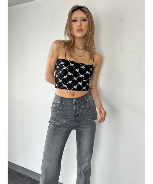 EGOIST（エゴイスト）の「モノグラム柄ビスチェ（キャミソール・レディース・ブラック/ホワイト・FREE）」の18枚目の写真