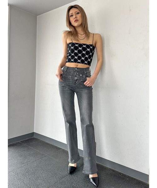 EGOIST（エゴイスト）の「モノグラム柄ビスチェ（キャミソール・レディース・ブラック/ホワイト・FREE）」の19枚目の写真