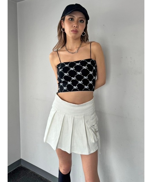 EGOIST（エゴイスト）の「モノグラム柄ビスチェ（キャミソール・レディース・ブラック/ホワイト・FREE）」の22枚目の写真