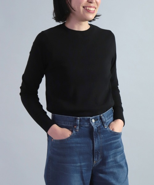 gicipi（ジチピ）の「[ gicipi ] FRAGORA　フラーゴラ (2311A) / クルーネック フィットトップス（ニット/セーター・レディース・オフホワイト/ブラック/ネイビー/ベージュ/グレー/ピンク・1）」の18枚目の写真