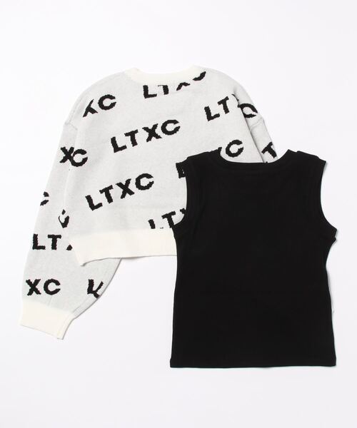 LOVETOXIC(ラブトキシック)の「【LTXC】ロゴジャガードインナーSET(ニット/セーター・キッズ・ブラック/オフホワイト・M/L/S/LL)」の3枚目の写真