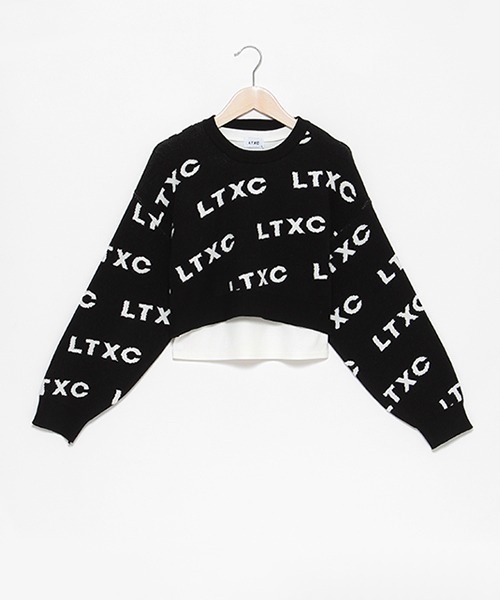 LOVETOXIC(ラブトキシック)の「【LTXC】ロゴジャガードインナーSET(ニット/セーター・キッズ・ブラック/オフホワイト・M/L/S/LL)」の5枚目の写真