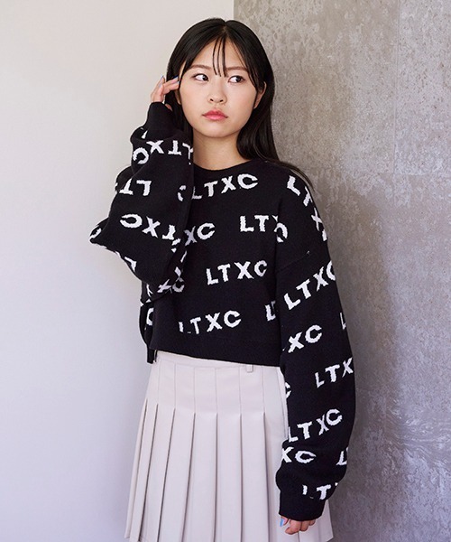 LOVETOXIC(ラブトキシック)の「【LTXC】ロゴジャガードインナーSET(ニット/セーター・キッズ・ブラック/オフホワイト・M/L/S/LL)」の18枚目の写真