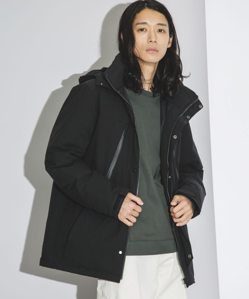 NANO universe（ナノユニバース）の「｢西川ダウン(R)｣フードデタッチャブルMATSUMIダウン（ダウンジャケット/コート・メンズ・チャコール/ベージュ/ブラック・M/L/S）」の6枚目の写真