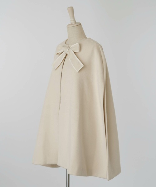 新品 ジョイントスペース ウールライク ケープ コート HUIT アイボリー ウールライク ケープ コート HUIT（その他アウター）｜HUIT