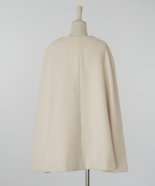 新品 ジョイントスペース ウールライク ケープ コート HUIT アイボリー ウールライク ケープ コート HUIT（その他アウター）｜HUIT