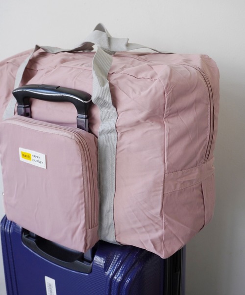 Port(ポート)の「折りたたみ式 ナチュラルカラー トラベル バッグ / 旅行バッグ #(トラベルグッズ・レディース・ブラック/ピンク/ミント/ベージュ・FREE)」の4枚目の写真