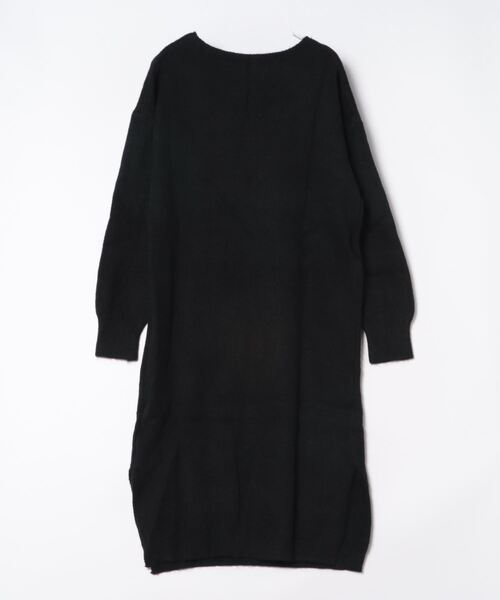 anap mimpi（アナップミンピ）の「Vネック サイドスリット ニット ワンピース（ワンピース・レディース・オレンジ/ブラック/ターコイズブルー・FREE）」の4枚目の写真